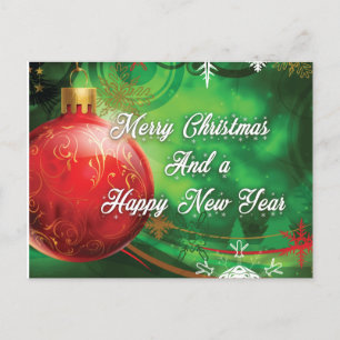 Christmas Decor Announcement Postcard