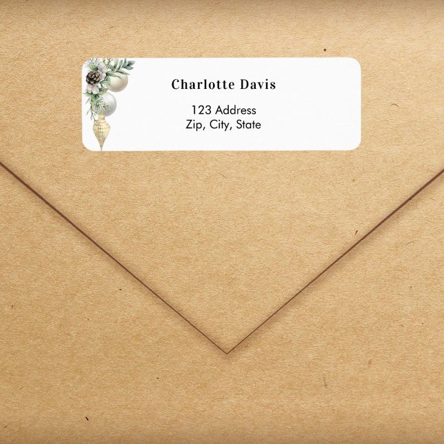Christmas decor baubles return address (Creator Uploaded)