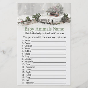christmas decor car Baby Animals Name Game