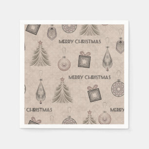 Christmas decor, Christmas, vintage, retro, paper Napkin