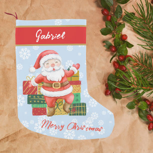 Christmas Decor Dancing Santa Claus Classic  Small Christmas Stocking