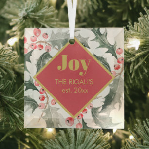 Christmas Decor  Glass Tree Decoration