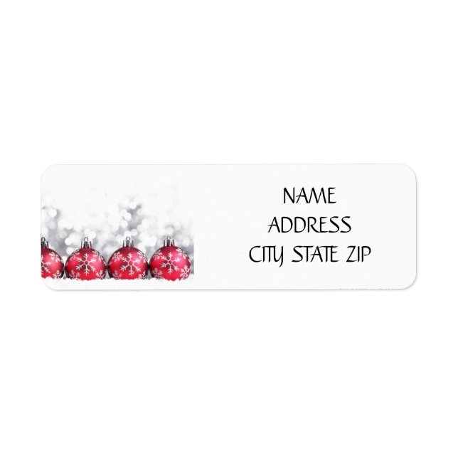 "CHRISTMAS DECOR" HOLIDAY ADDRESS LABEL (Front)