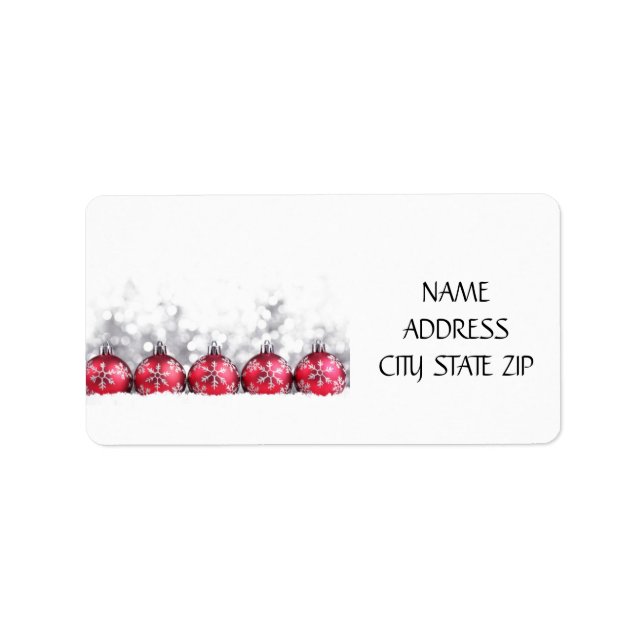 "CHRISTMAS DECOR" HOLIDAY ADDRESS LABEL (Front)