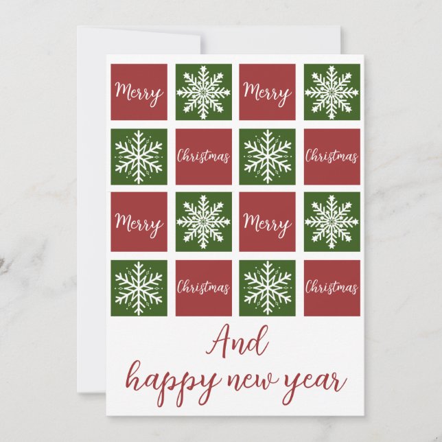 Christmas decor holiday card (Front)