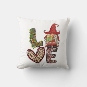 Christmas Decor Love Gnomes Cushion
