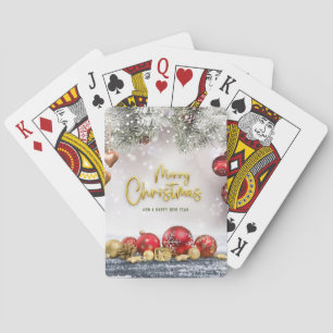 Christmas Decorated Playing Cards