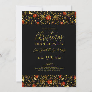 Christmas decoration border -Dinner Invite