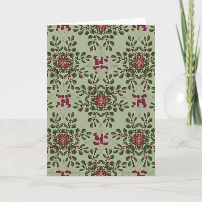 Christmas decoration, Colorful ,seamless pattern,  Card (Front)
