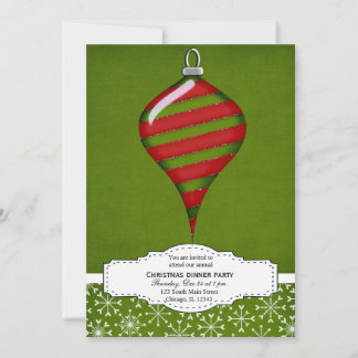 Christmas Decoration (Green) Invitation