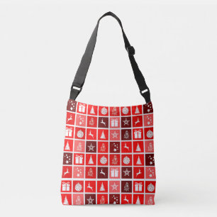 Christmas Decoration Holiday Red Pattern Crossbody Bag