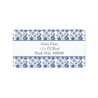 Christmas decoration in Delft Blue customisable Label