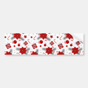 Christmas decoration pattern bumper sticker