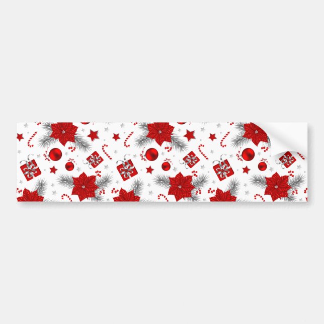 Christmas decoration pattern bumper sticker (Front)