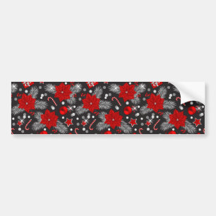 Christmas decoration pattern design bumper sticker