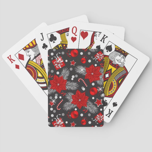 Christmas decoration pattern design playing cards (Back)