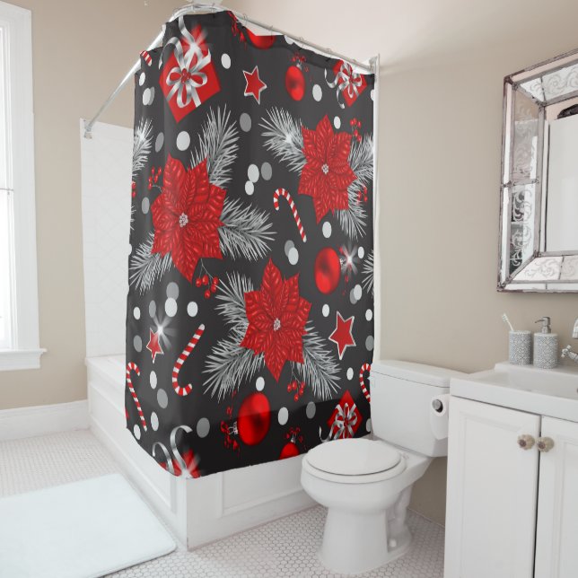Christmas decoration pattern design shower curtain (In Situ)