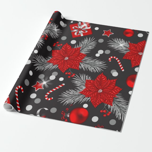 Christmas decoration pattern design wrapping paper (Unrolled)
