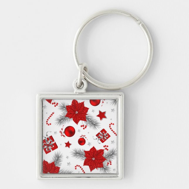 Christmas decoration pattern key ring (Front)