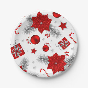 Christmas decoration pattern paper plate