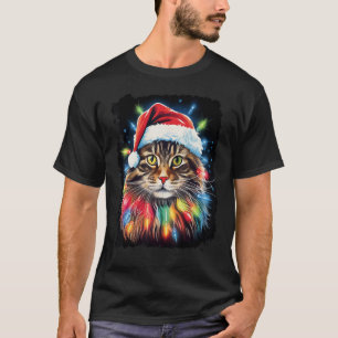Christmas Decoration Pop Art Maine Coon Cat Xmas T-Shirt