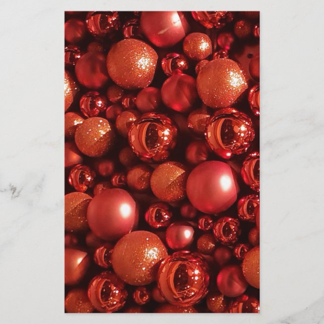 Christmas Decoration Red Baubles (Front)