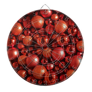 Christmas Decoration Red Baubles Dartboard