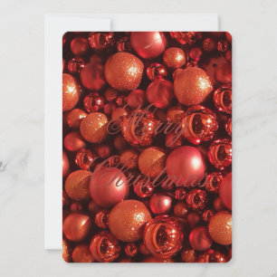 Christmas Decoration Red Baubles Holiday Card