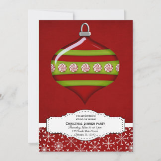 Christmas Decoration (Red) Invitation