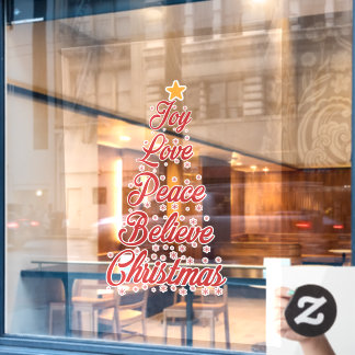 Christmas decoration window cling