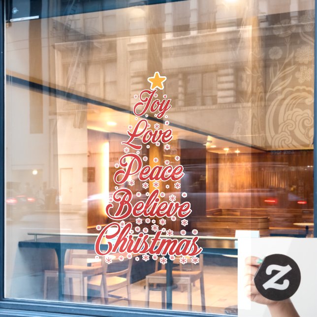 Christmas decoration  window cling (Cafe Window)