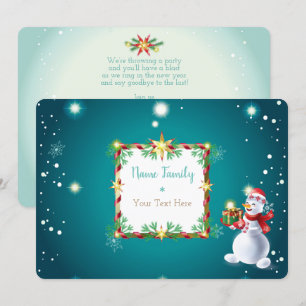 Christmas decoration Winter Fairy Tale Snowman Invitation