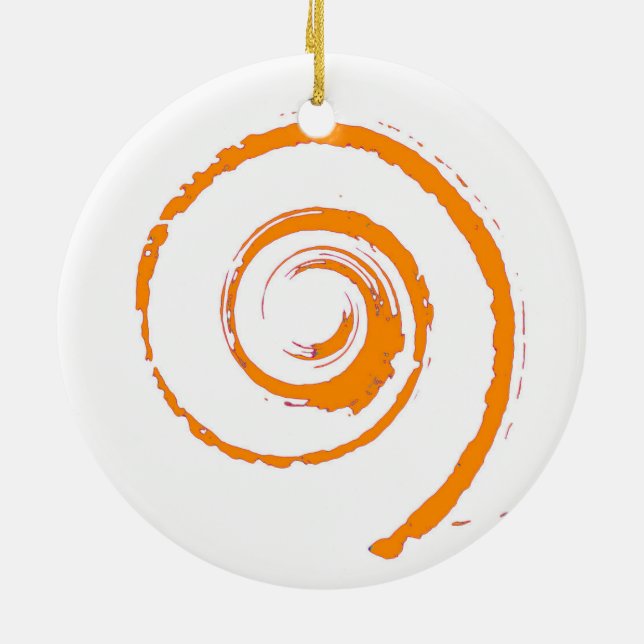 Christmas Decoration with Orange Twirl (Back)