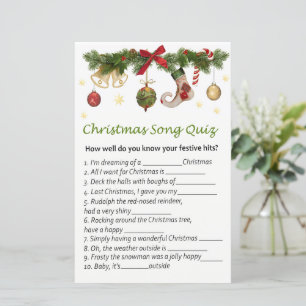 Christmas decorations christmas song quiz game