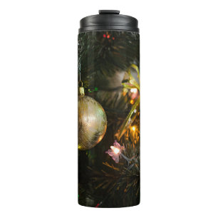 Christmas decorations: festive tree ornamentation thermal tumbler