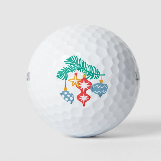 Christmas Decorations Golf Balls (Front)