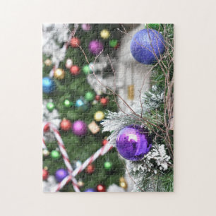 Christmas Decorations in London, England UK Jigsaw Puzzle