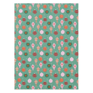 Christmas decorations pattern - green tablecloth