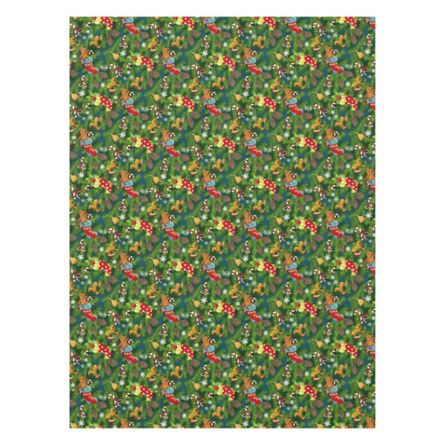 Christmas Decorations Pattern Tablecloth (Front)
