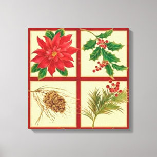 Christmas Decorations Quad Canvas Print