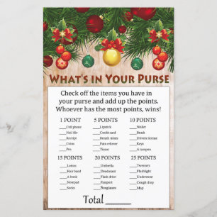 christmas decorations What's in your purse game