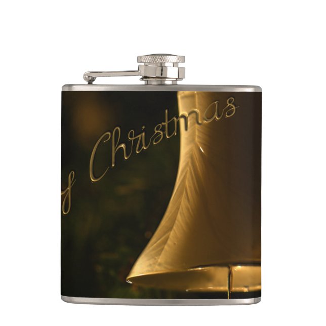 Christmas Decorative Bell Hip Flask (Front)