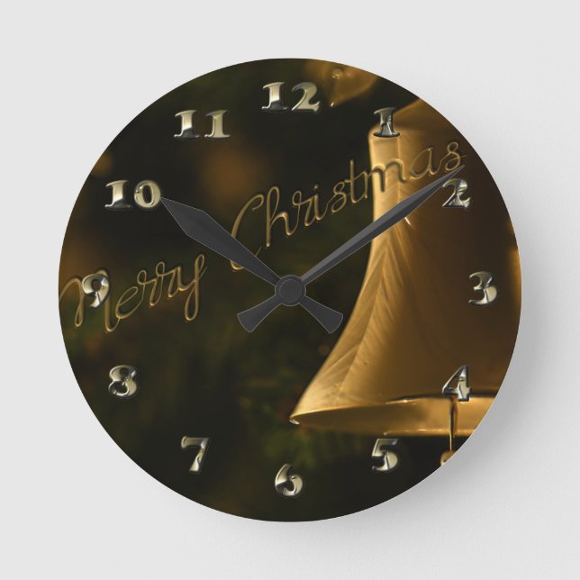 Christmas Decorative Bell Round Clock (Front)