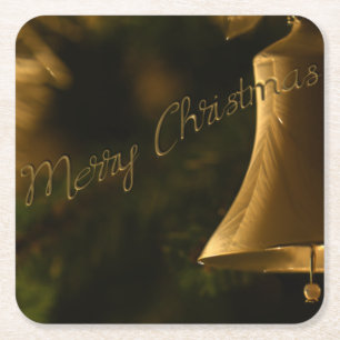 Christmas Decorative Bell Square Paper Coaster