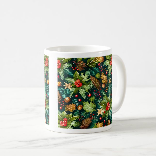 Christmas Decorative Pattern Classic Mug, 11 oz  Coffee Mug (Front Right)