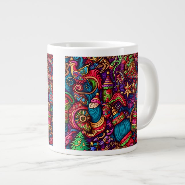 Christmas Decorative Pattern Jumbo Mug  (Front Right)