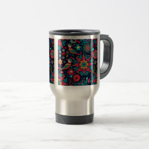 Christmas Decorative Pattern Travel/Commuter Mug,  Travel Mug