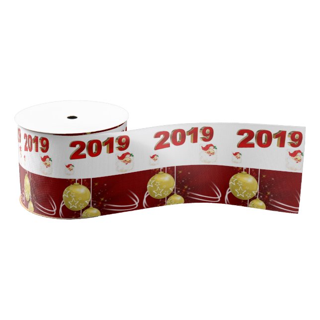 Christmas Decorative Ribbon, 2019 Grosgrain Ribbon (Spool)