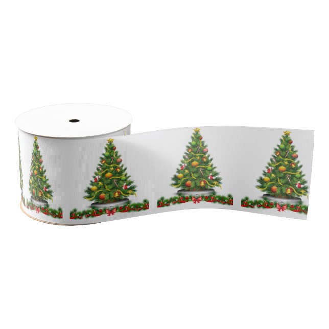 Christmas Decorative Ribbon Grosgrain Ribbon (Spool)