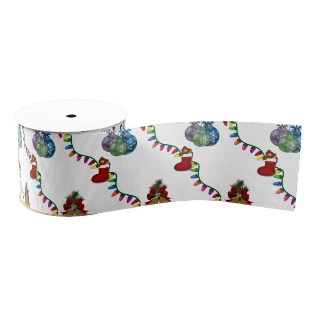 Christmas Decorative Ribbon Grosgrain Ribbon (Spool)